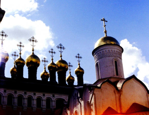 Zdjęcie z Rosji - kopułki prywatnej kaplicy carów