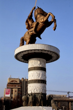 Zdjęcie z Macedonii - Plac Macedonia z gigantycznym pomnikiem Aleksandra Macedonskiego