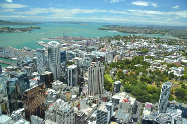 Zdjęcie z Nowej Zelandii - Widok na miasto z wiezy Auckland Sky Tower