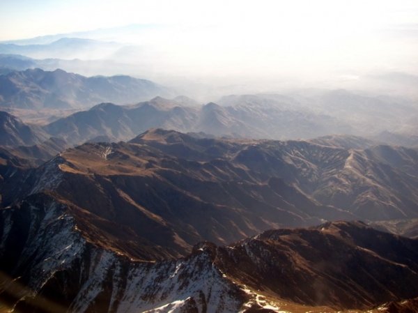 Zdjęcie z Maroka - Lot nad Afryką - góry Atlas.