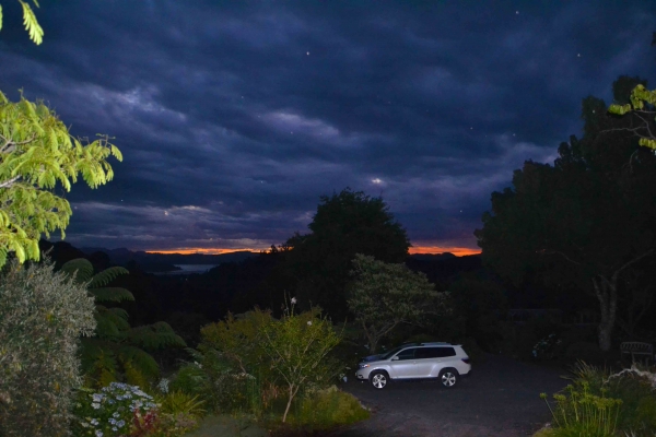 Zdjęcie z Nowej Zelandii - Widok z tarasu domu naszych znajomych w Coromandel