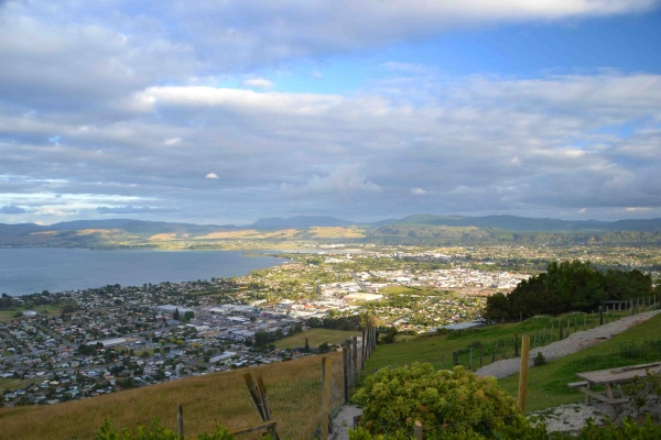 Zdjęcie z Nowej Zelandii - Panorama Rotorua widziana z punktu widokowego Aorangi Peak