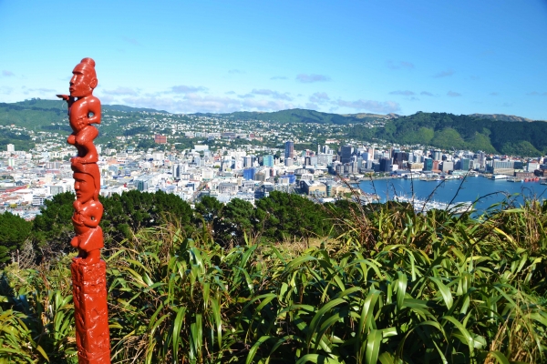 Zdjęcie z Nowej Zelandii - Panorama Wellington ze wzgorza Mount Victoria