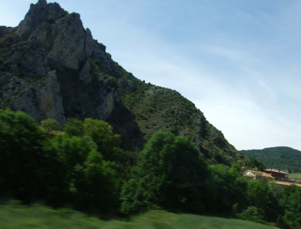 Zdjęcie z Hiszpanii - z drogi przejazd przez górki