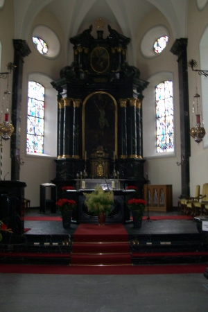 Zdjęcie z Lichtensteinu - wnętrze kościoła w Sargans