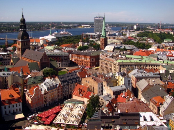 Zdjęcie z Łotwy - Ryga - widok z wieży kościoła Św. Piotra.