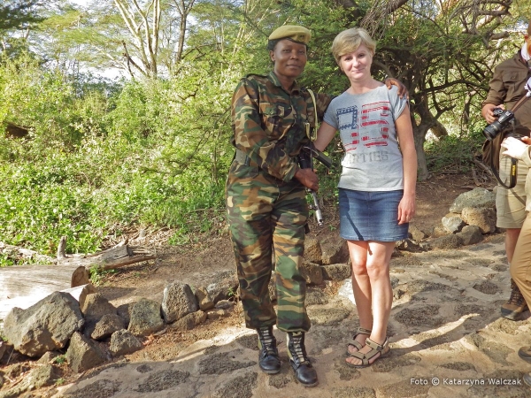 Zdjęcie z Kenii - Nasza "obstawa" w czasie spaceru po Mzima Springs