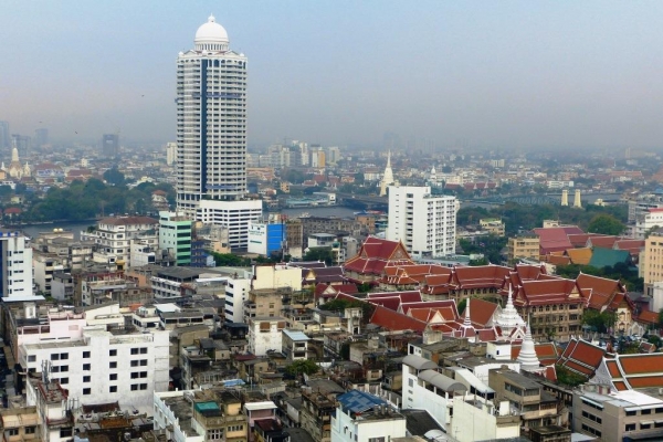 Zdjęcie z Tajlandii - widok na Bangkok z tarasu z naszego pokoju