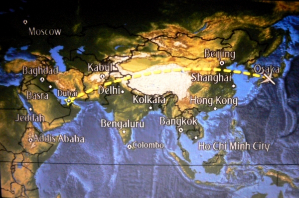 Zdjęcie z Japonii - Trasa naszego lotu powrotnego