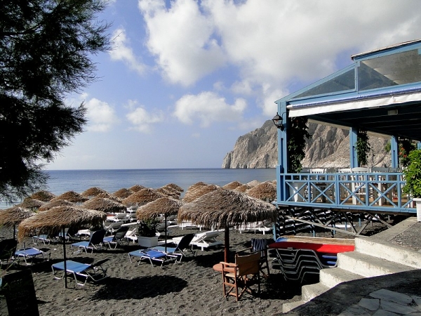Zdjęcie z Grecji - Kamari - widok na plażę.