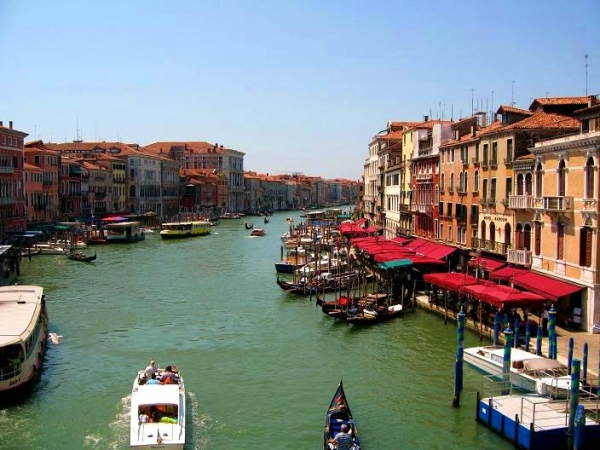 Zdjęcie z Włoch - Widok z Mostu Rialte na Kanał Grande