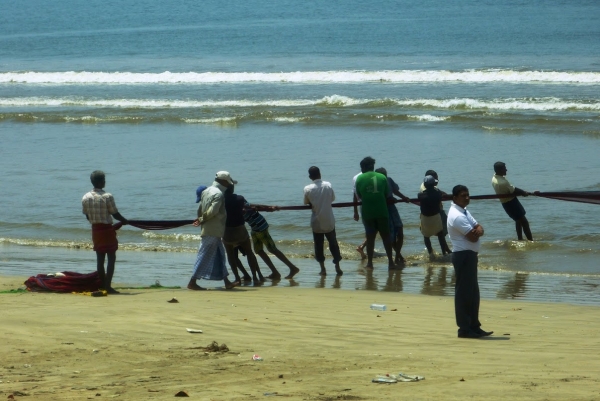 Zdjęcie ze Sri Lanki - ta sieć, którą wyciągali rybacy z morza miała chyba z kilometr długości! :))
