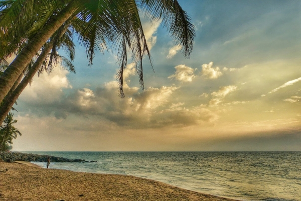 Zdjęcie ze Sri Lanki - reminiscencje plażowe wieczorową porą....