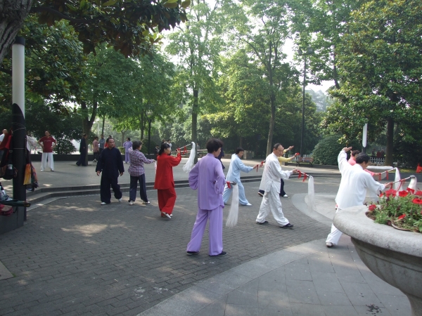 Zdjęcie z Chińskiej Republiki Ludowej - ćwiczenia w parku