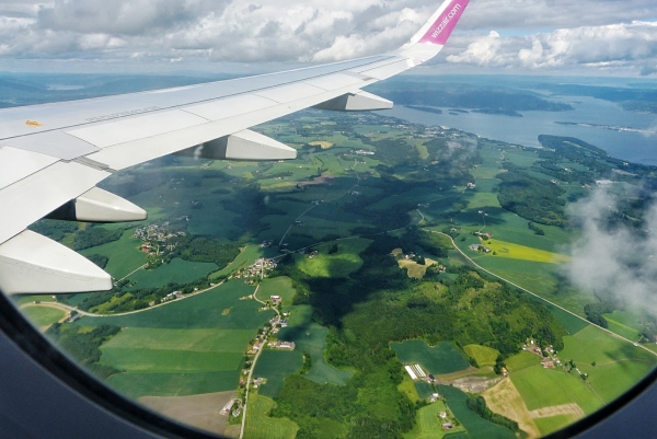 Zdjęcie z Norwegii - za chwilkę lądowanie na lotnisku Oslo-Torp-Sandefjord