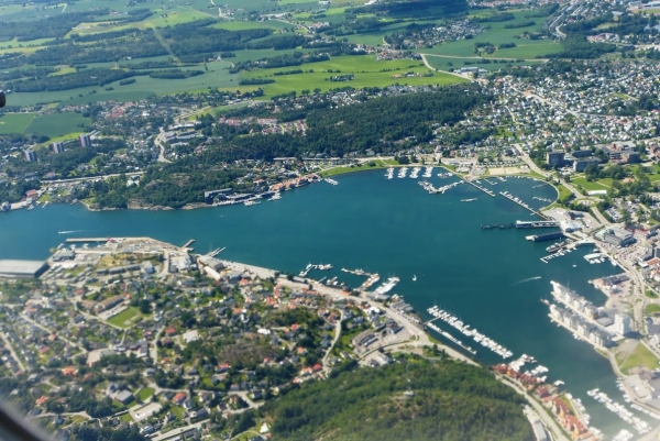 Zdjęcie z Norwegii - piękne widoczki na norweską ziemię jeszcze z powietrza