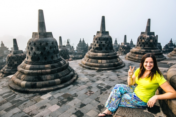 Zdjęcie z Indonezji - pozdrowienia z Borobudur