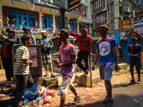 Zdjęcie z Nepalu - holi festival - Katmandu