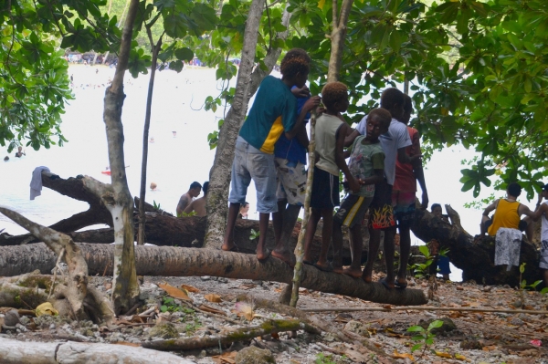 Zdjęcie z Vanuatu - Kawal klody i miejscowe dzieciaki maja hustawke :)