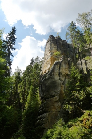 Zdjęcie z Czech - ta skała bardziej przypomina Rekawicę , a to Głowa Lwicy (nieco poniżej) 