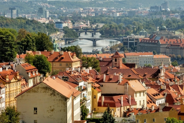 Zdjęcie z Czech - cudna słoneczna Praga, widok z Hradczan