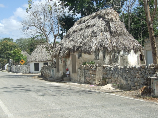 Zdjęcie z Meksyku - majańskie domy wioski