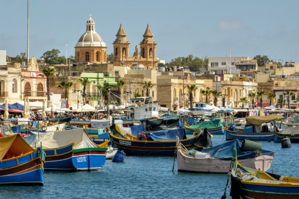 Zdjęcie z Malty - cudne, kolorowe Marsaxlokk- pełne kolorowych maltańskich luzzu
