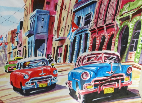Zdjęcie z Kuby - obrazki Havany do kupienia na pamiątkę...