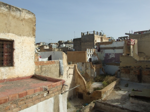 Zdjęcie z Maroka - na dachu synagogi