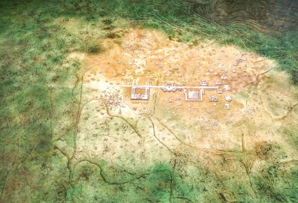 Zdjęcie z Meksyku - makieta przedstawiająca mapę plastyczną Teotihuacan