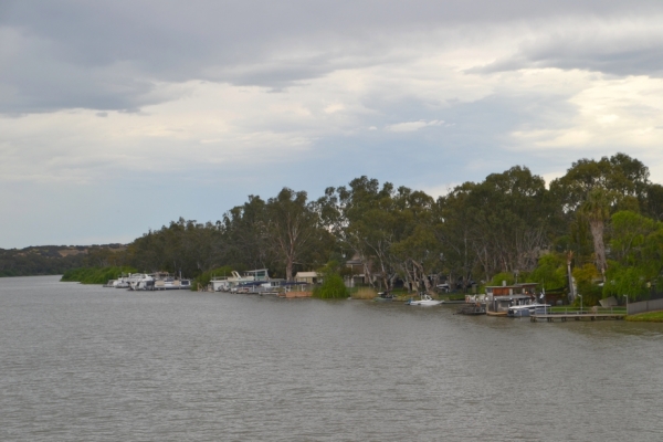 Zdjęcie z Australii - Przy brzegu zacumowane houseboaty