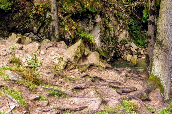 Zdjęcie z Polski - o tego wodospadu można zejść niżej , ale to zejście jest dość strome i niebezpieczne