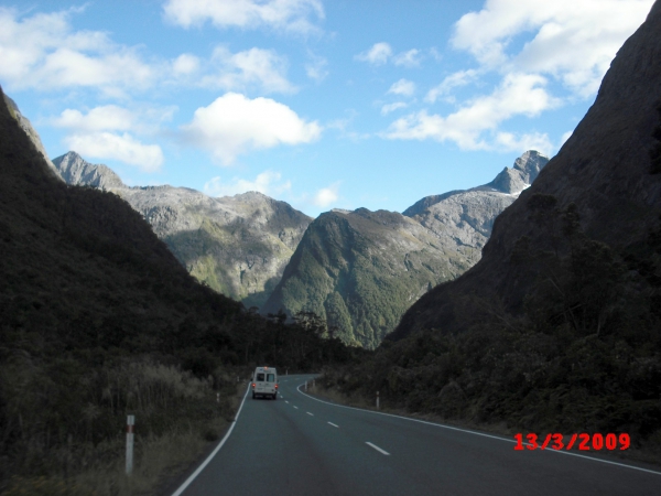 Zdjęcie z Nowej Zelandii - Droga do Milford Sound