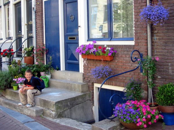 Zdjęcie z Holandii - Niebieska fasada.