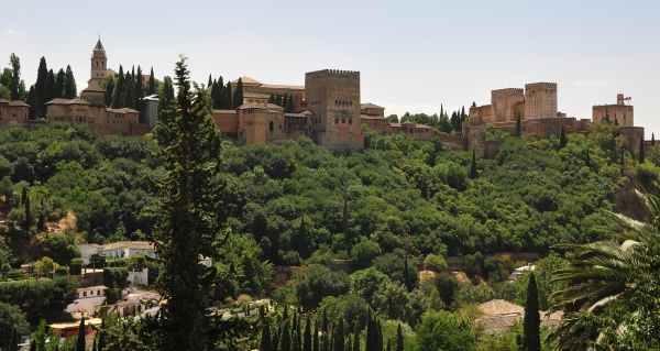 Zdjęcie z Hiszpanii - widok na Alhambrę