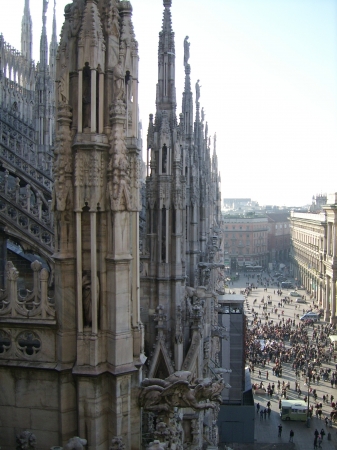 Zdjęcie z Włoch - na dachu katedry Duomo