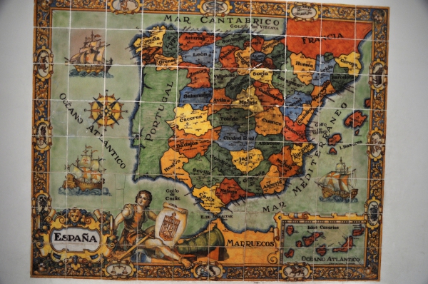 Zdjęcie z Hiszpanii - mapa Hiszpanii w zamku