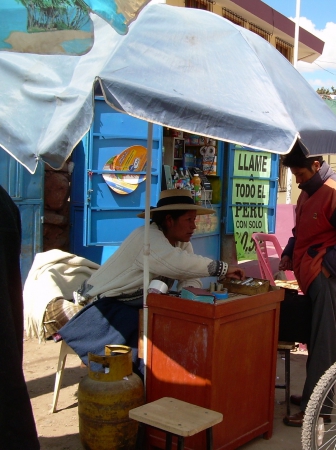 Zdjęcie z Boliwii - kantor na granicy