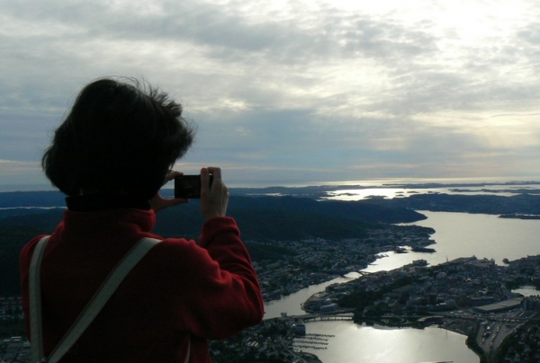 Zdjęcie z Norwegii - widok Bergen z Mt Ulriken