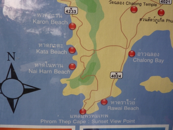 Zdjęcie z Tajlandii - Mapka południa Phuket