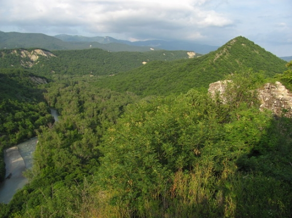 Zdjęcie z Gruzji - Udżarma - widok z góry.