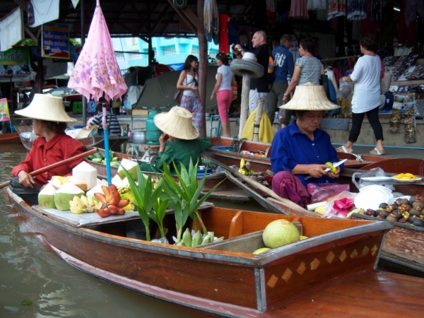 Zdjecie - Tajlandia - Damnoen Saduak - targ na wodzie