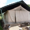 Zdjęcie z Kenii - nasz namiot; z bliska wygląda jak wygląda, tyle, że duży