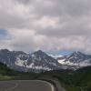 Zdjęcie z Lichtensteinu - nadal śnieżne Alpy mimo środka lata