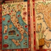 Zdjęcie z Włoch - ciekawe ściereczki z mapą włoskich słodkości i z pieczywkiem regionalnym