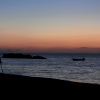 Zdjęcie z Grecji - Wschód słońca na plaży w Kamari.