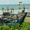 Zdjęcie ze Sri Lanki - charakterystyczne łódki rybaków