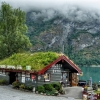 Zdjęcie z Norwegii - trolle pewnie mieszkają w takich właśnie domkach:))
