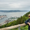 Zdjęcie z Norwegii - Bergen widziane z 400 metrowego  wzgórza Fløyen