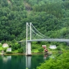 Zdjęcie z Norwegii - jedziemy sobie dalej.... tutaj wiszący most nad Hardangerfjord